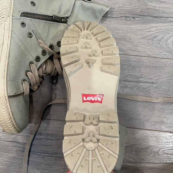 Levis canvas side zip high top laces hiking combat boots men- size 8.5,nwot - Picture 6 of 6